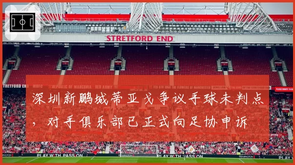 深圳新鹏城蒂亚戈争议手球未判点，对手俱乐部已正式向足协申诉
